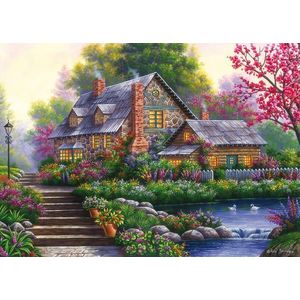 Puzzle 1000 piese - Romantic Cottage | Ravensburger imagine