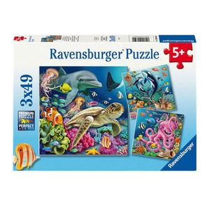 Puzzle 3X49 piese - Animale in lumea subacvatica | Ravensburger imagine