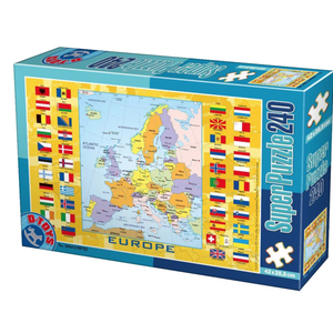 Puzzle 240 piese - Europa | D-Toys imagine