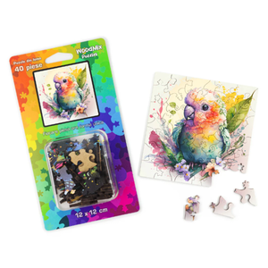 Puzzle mic din lemn - Animale - Baby Parrot | Woodmix Puzzles imagine