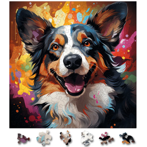 Puzzle din lemn - Cardigan Welsh Corgi 2 | Woodmix Puzzles imagine