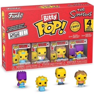 Set 4 figurine - Funko Pop! Bitty - The Simpsons - Maggie Simpson, Homer Simpson, Barney Gumble, Bartman | Funko imagine
