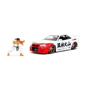 Set masinuta metalica Nissan Skyline GTR + figurina Ryu Street Fighter | Jada Toys imagine