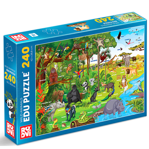 Puzzle 240 piese - Wild Animals | ROOVI imagine