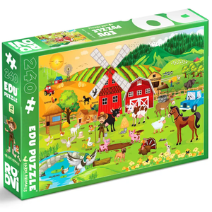 Puzzle 240 piese - Farm Animals | D-Toys imagine