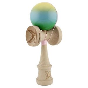 Jucarie de indemanare - Kendama X Super Sticky - Galben/Albastru/Verde | X imagine