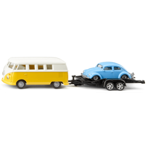 Set 2 masinute - VW T1 with trailer and VW Beetle | Siku imagine