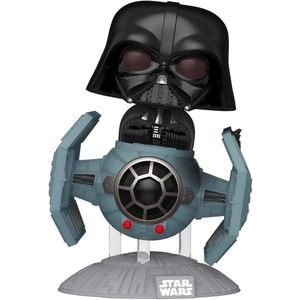 Figurina - Pop! Deluxe Star Wars: Darth Vader with Tie Advanced X1 Starfighter | Funko imagine