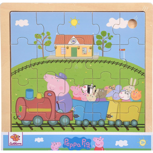 Puzzle din lemn - Peppa Pig, 20 piese, mai multe modele | Eichhorn imagine