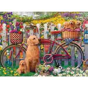 Puzzle- Ravensburger - Catelusi pe bicicleta, 500 piese | Ravensburger imagine