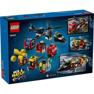 LEGO City - Elicopter, camion de pompieri si submarin remixate (60462) | LEGO imagine