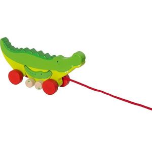 Jucarie de tras - Crocodilul Cosmo cu puiul Croki | Goki imagine
