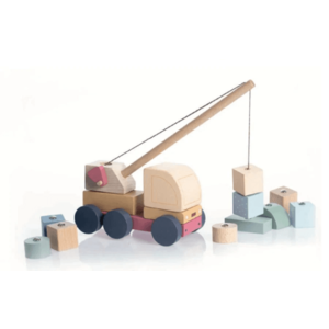 Jucarie din lemn - Macara - Pastel | Cubika imagine