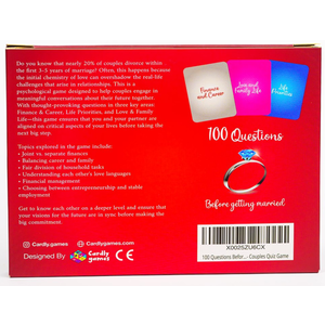 Joc de carti pentru cupluri - 100 Questions Before Marriage | Cardly imagine