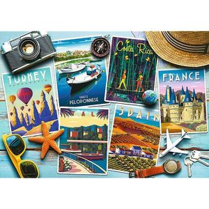 Puzzle 1000 piese - Carti postale | Trefl imagine