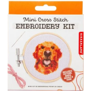 Kit de cusut - Dog Mini Cross Embroidery | Kikkerland imagine