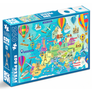 Puzzle 240 piese - Harta lumii | D-Toys imagine