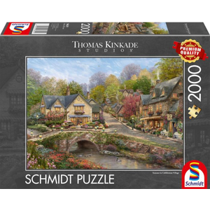 Puzzle 1000 piese - Vara in satul Cobblestone | Schmidt imagine