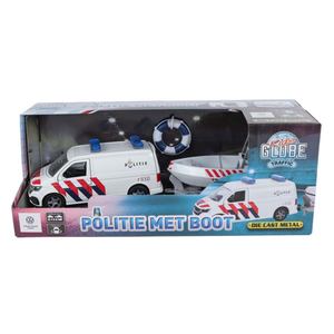 Set masina de politie cu trailer + barca VM520419 | Diecast imagine