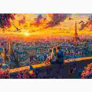 Puzzle 1000 piese - Soapte pe acoperisurile Parisului | Schmidt imagine