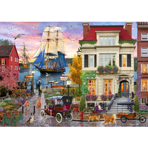 Puzzle 1000 piese - Ship in the harbour | Schmidt imagine