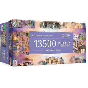 Puzzle 13500 piese - Orase de dincolo de nori | Trefl imagine