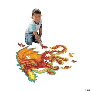 Puzzle de podea - Dragon, 55 piese | Peaceable Kingdom imagine