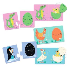 Puzzle Duo - Puiul din ou, 12 piese | Djeco imagine