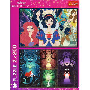 Puzzle 2 X 200 piese - Disney - Frumoasele printese | Trefl imagine