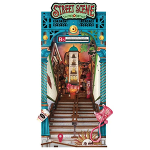 Book Nook. Puzzle 3D 196 piese - Wonderland Street Scene | Robotime imagine