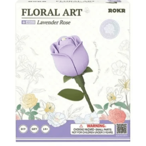 Puzzle 3D 39 piese - Floarea Trandafir de Lavanda | Robotime imagine