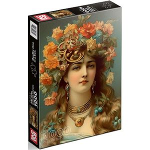 Puzzle 1000 piese - Girl with flower crown | ROOVI imagine