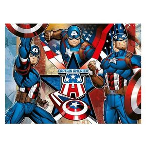Puzzle 100 piese - Marvel Avengers - Captain America | Ravensburger imagine