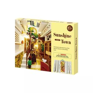 Book Nook. Puzzle 3D - Cotor de carte DIY - Sunshine Town | Robotime imagine