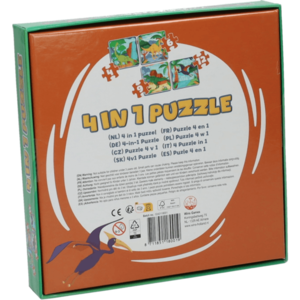 Puzzle 4in1, 31 piese - Dino | Wins Holland imagine