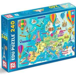 Puzzle 240 piese - Harta Europei | ROOVI imagine