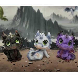 Figurina - Little Hordlings Cute Baby Dragonling - Black | Nemesis Now imagine