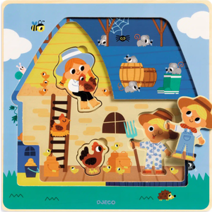 Puzzle straturi - Animalele de la ferma | Djeco imagine