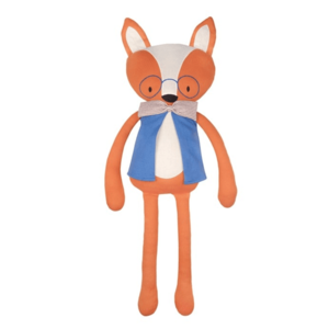 Jucarie din tricot bumbac - Domnul Vulpoi cu ochelari si vesta | Dandelion imagine