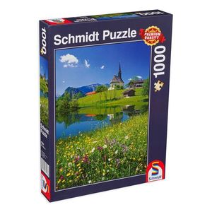 Puzzle 1000 piese - Einsiedlhof and St. Nicholas Church | Schmidt imagine