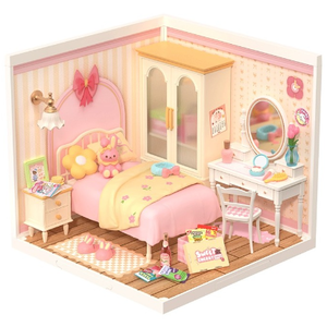 Puzzle 3D 105 piese - Minicasuta - Lovely Pink Bedroom | Robotime imagine