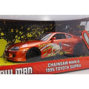 Set figurina si masinuta metalica - Chainsaw Man & Toyota Supra 1995 | Jada imagine