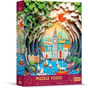 Puzzle 1000 piese - 40th Anniversary - London 3D Effect | Trefl imagine