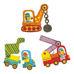 Puzzle mobil Duo - Vehicule, 12 piese | Djeco imagine