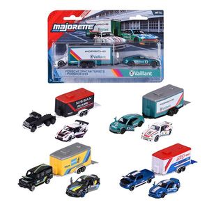 Set masinuta si transporter - Racing Deluxe Trailer (mai multe modele - pret pe bucata) | Majorette imagine