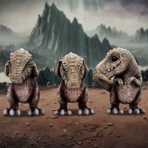 Figurina - Three Wise Tyrannosaurus Rex - See No Evil | Nemesis Now imagine
