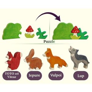 Puzzle 7 piese - Aventurile lui Toto cel Viteaz | Didy Toys imagine