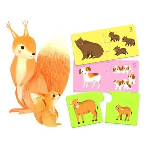 Puzzle Duo - Mama-Pui, 12 piese | Djeco imagine