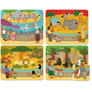 Set 4 puzzle-uri - Zoo | Vilac imagine