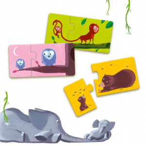 Puzzle duo - Mama si puiul | Djeco imagine